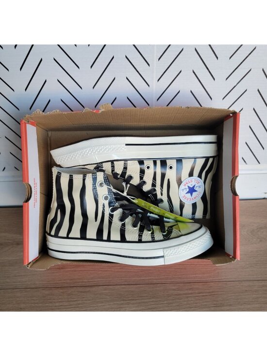 ⭐Converse Chuck 70 Hi Sz 7 Men\'s Shoes Zebra Print Canvas Glow Sneakers A15032C⭐ main image 11